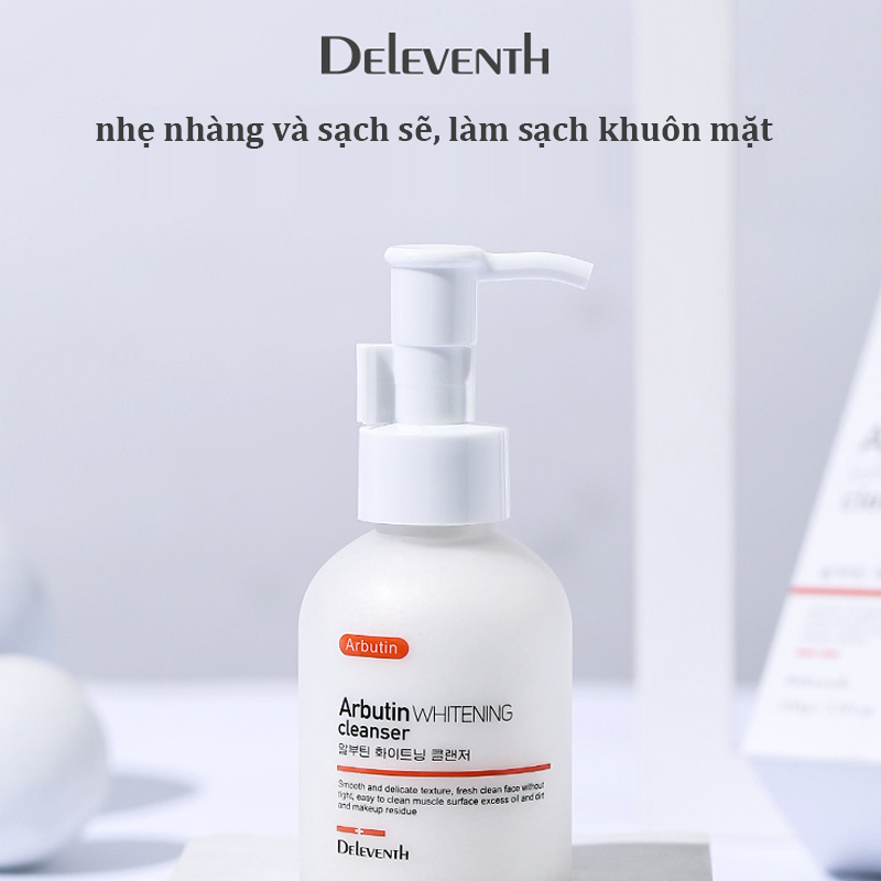 DELEVENTH Arbutin Sữa rửa mặt Dưỡng ẩm da Làm trắng da