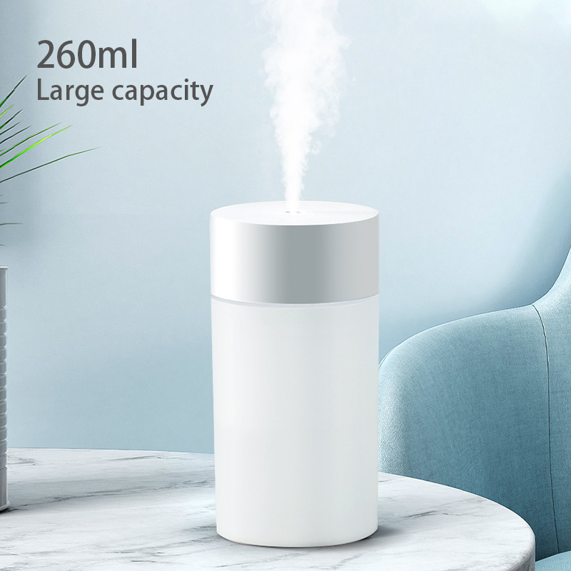 Ultrasonic Humidifier with LED Light, 260 Ml