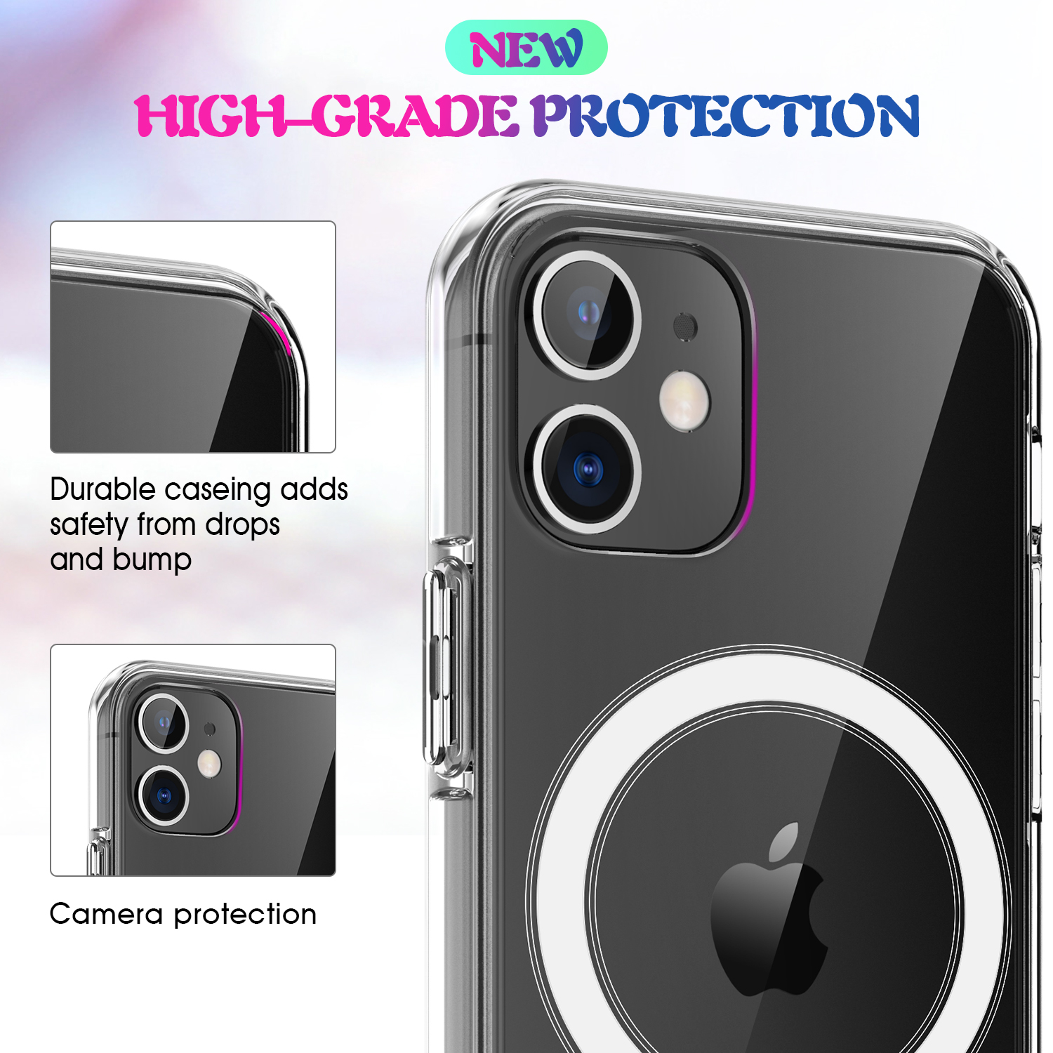Transparent Clear Acrylic Waterproof Case for iPhone 12 Pro Max 4