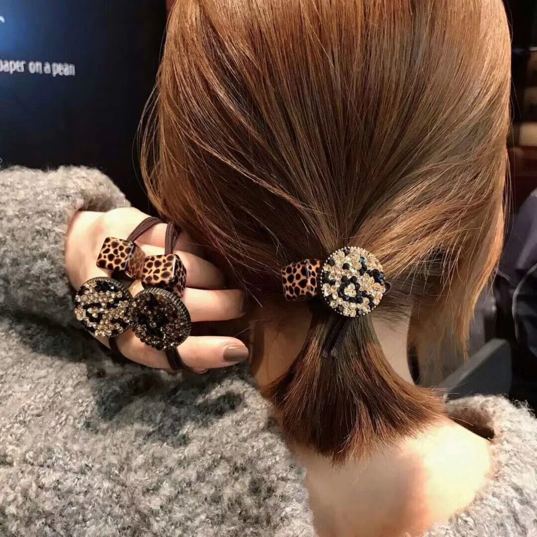 Women S Crystal Elastic Hair Ties Band Ropes Ring Ponytail Holder