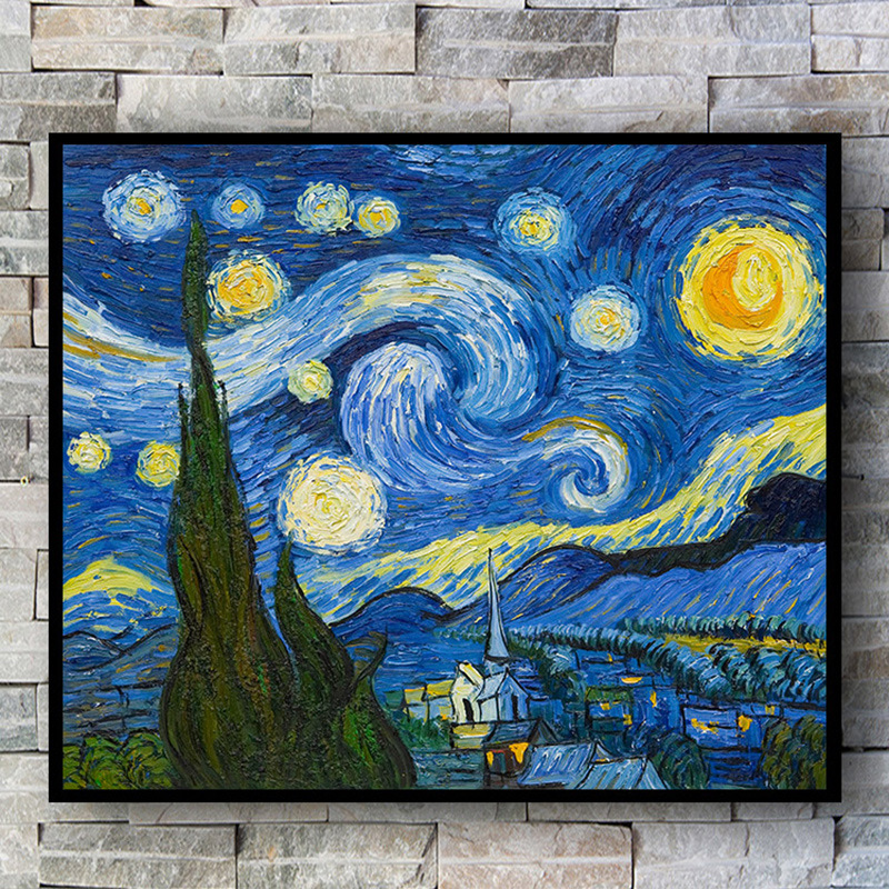 Buy DIY diamond painting Van Gogh starry night full round dimaond ...