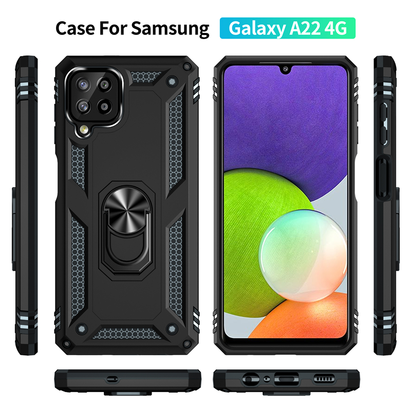 Etui Anti-knock PC + TPU do Samsung Galaxy A22 5G A02 A12 A32 A52 A72 A91 S20 S21 FE M31 A21S A31 20 A72 - Podpórka i okładka - SEO_ALT_TITLE - 2