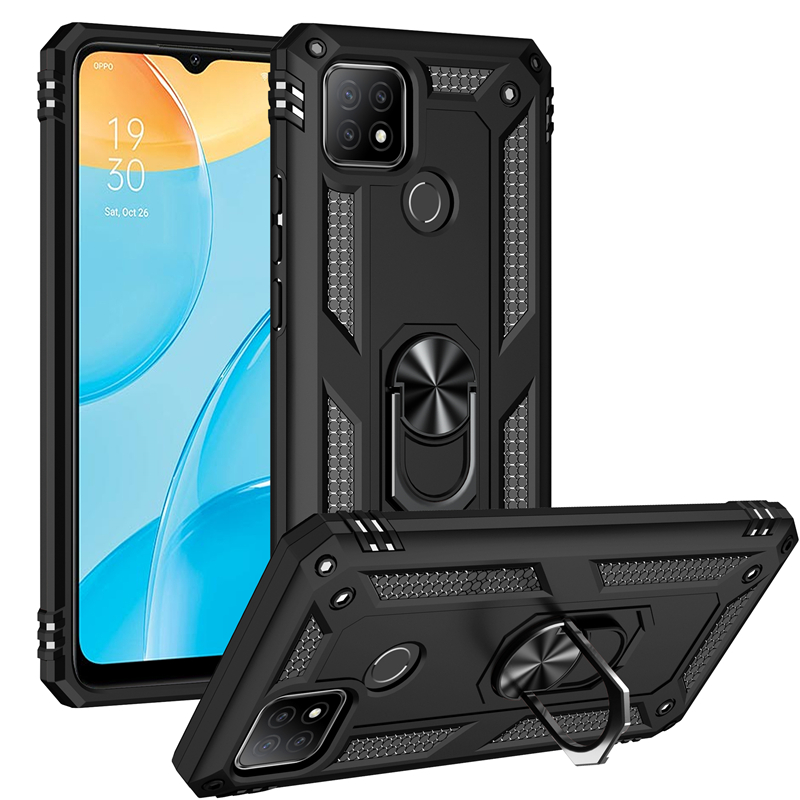 Obudowa na telefon z twardym PC + obudową TPU do OPPO Realme C21 A15 A52 A53 A54 A72 A74 A94 F19 Pro z pierścieniem Anti-scratch - SEO_ALT_TITLE - 10