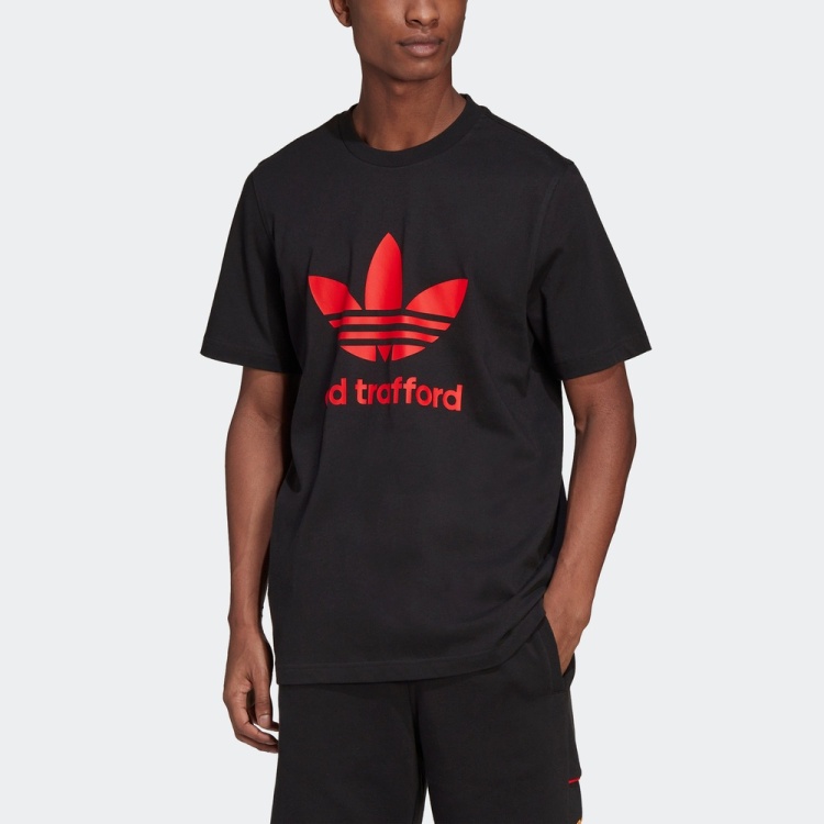 Adidas Official Clover Men's New Manchester United Sport Short Sleeve T-shirt HP0451