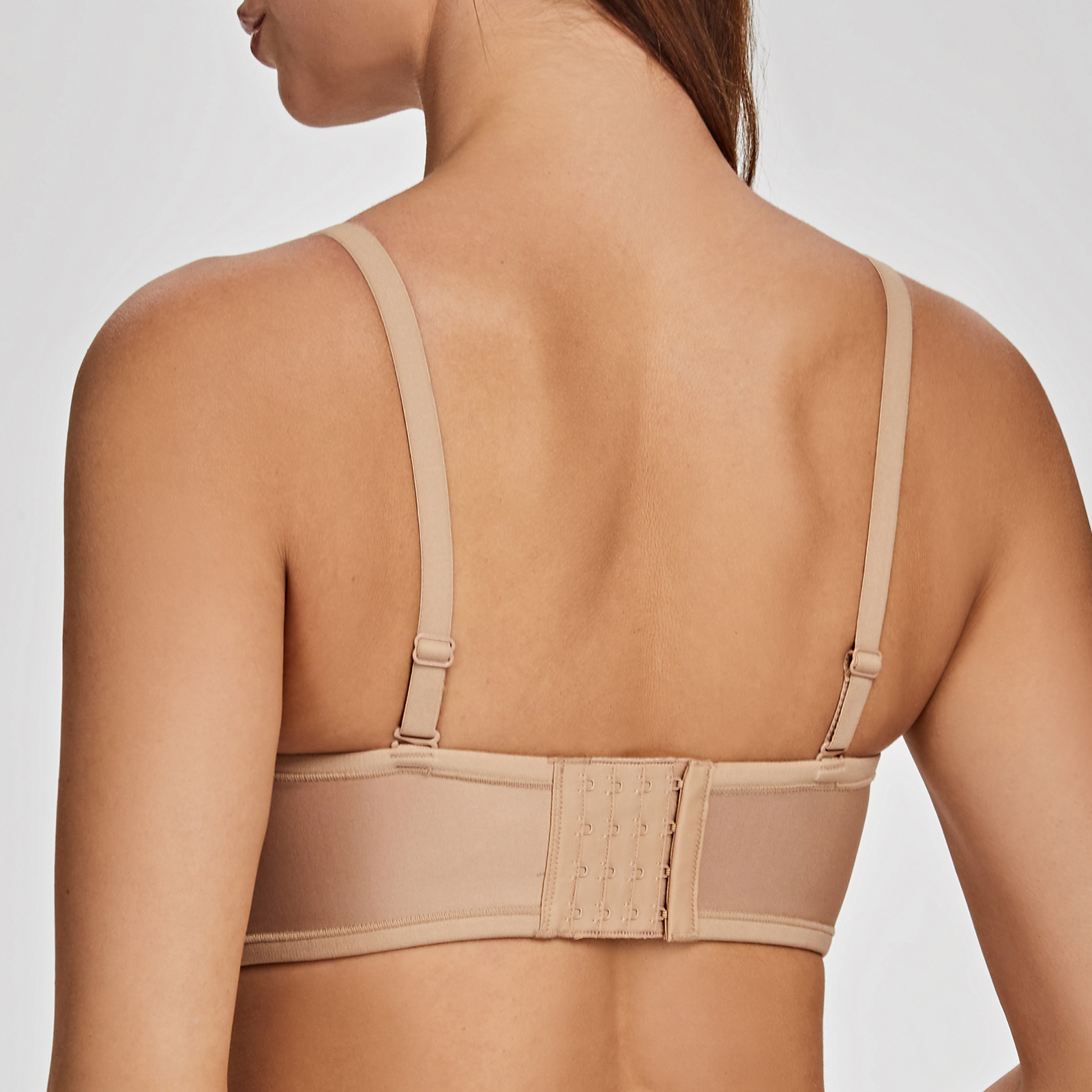 MELENECA Women s Strapless Bra for Large Bust with Underwire Almond - Picture 4 of 5