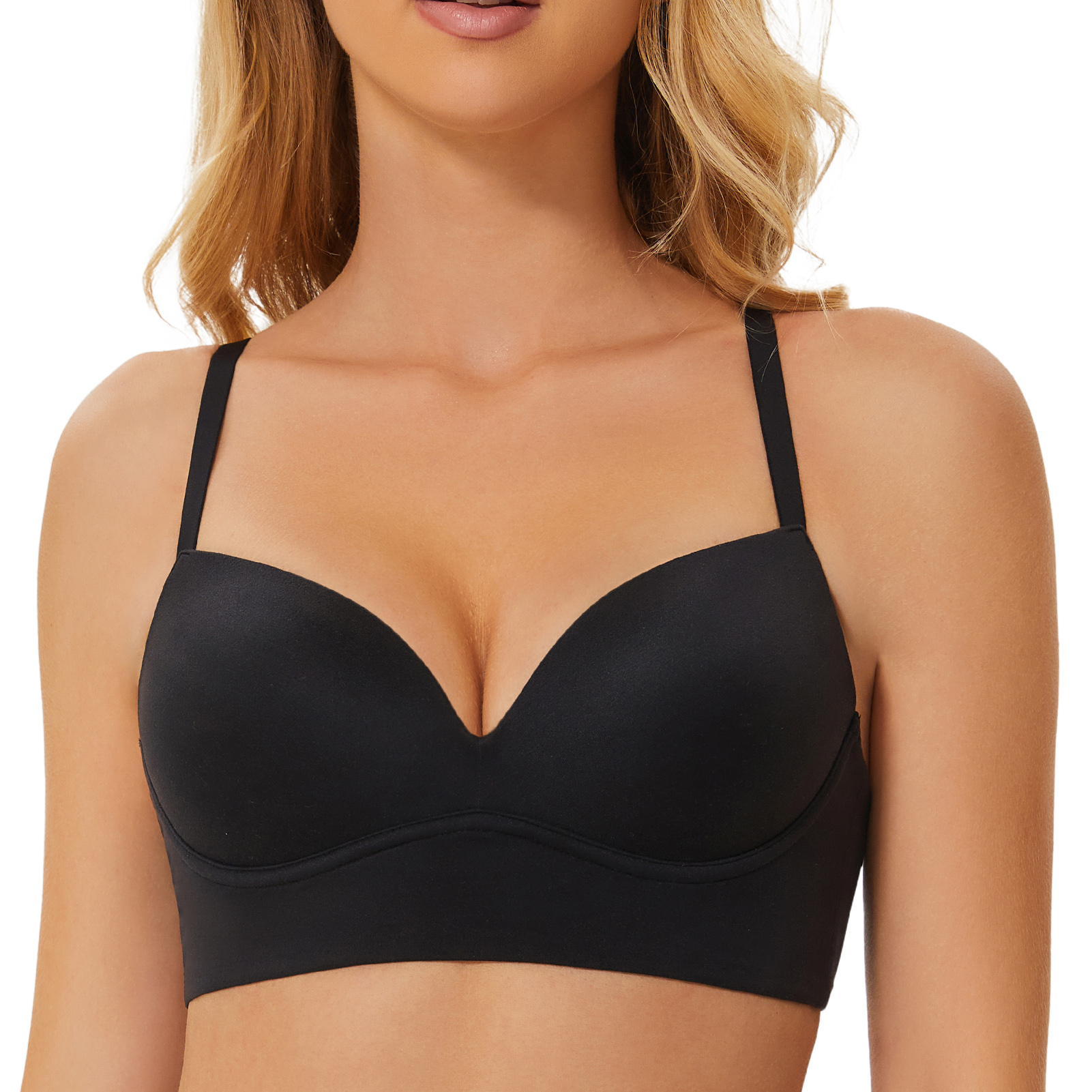 Meleneca, women's front closing bra, large sizes, with an
