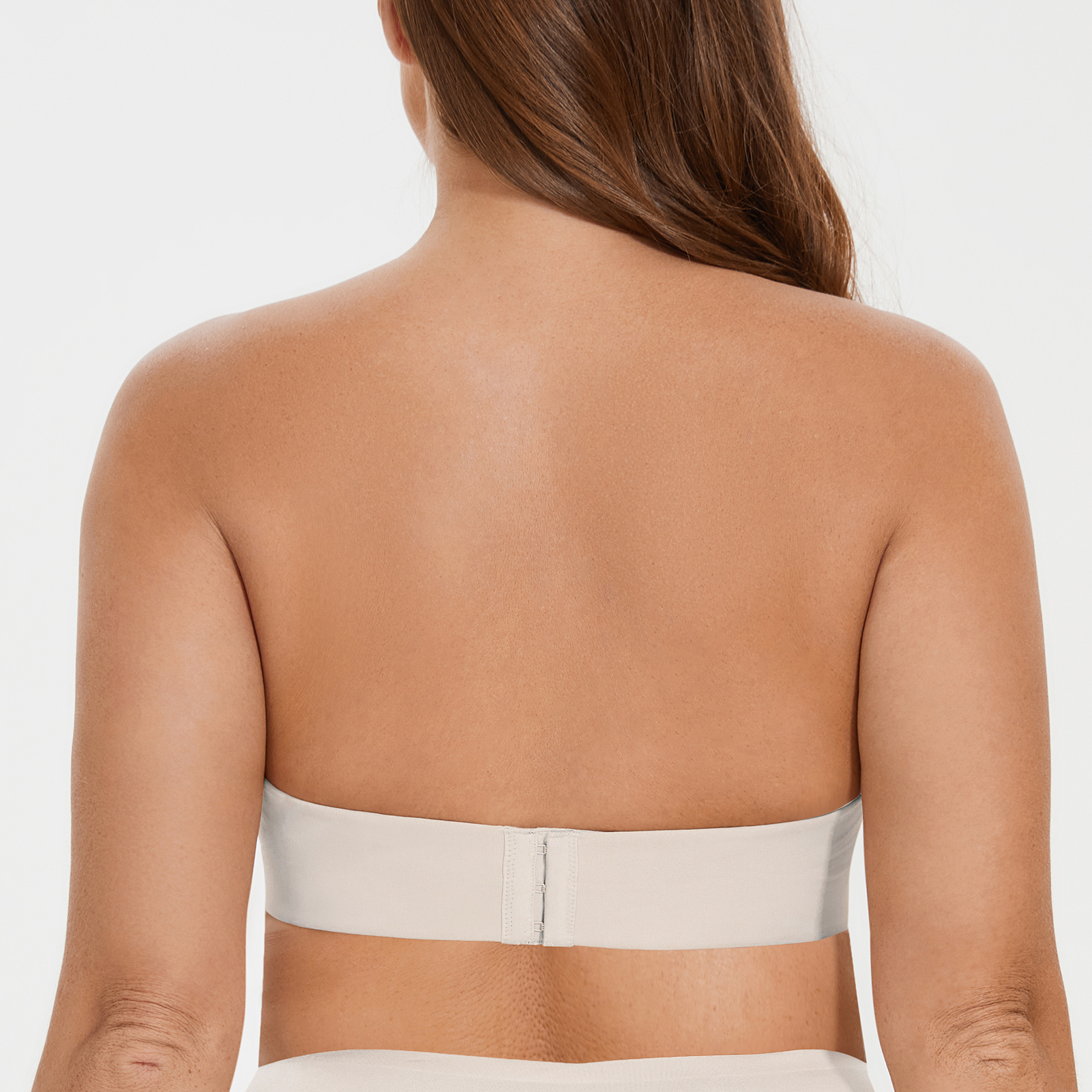 MELENECA Women s Push Up Padded with Anti-Slip Strapless Bra Sand Dollar - Picture 2 of 6