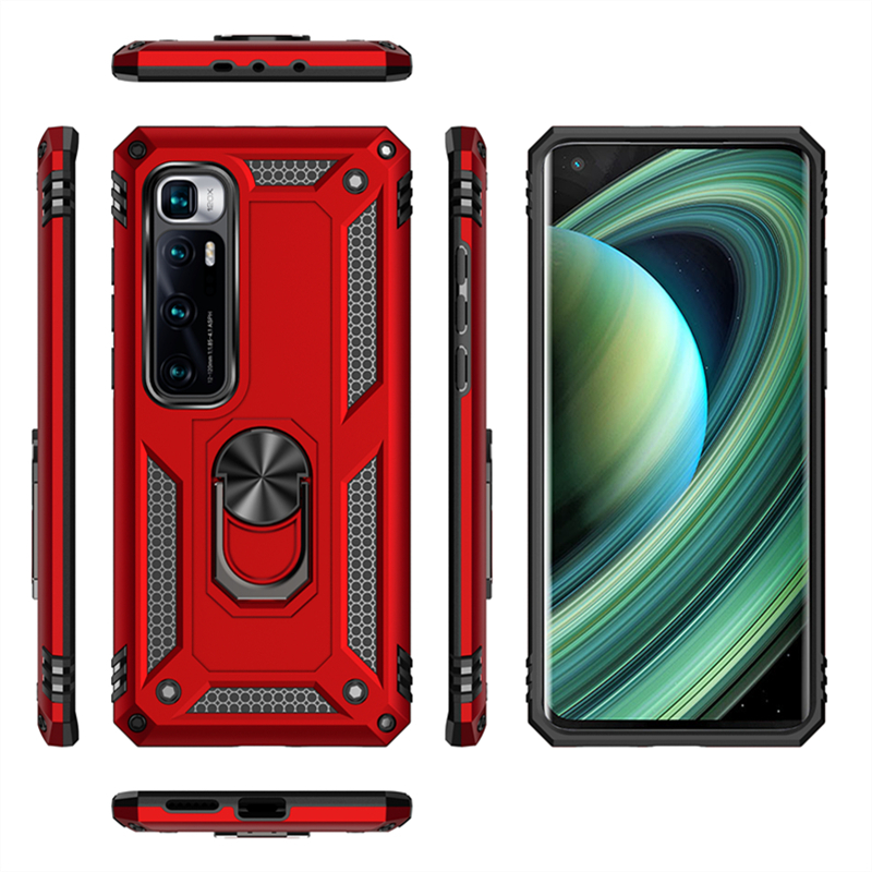 Obudowa Kickstand PC + TPU do Xiaomi Redmi 9C/9/9S/K30 Pro/Mi 10 Ultra/Poco X3 NFC z uchwytem pierścieniowym - SEO_ALT_TITLE - 7