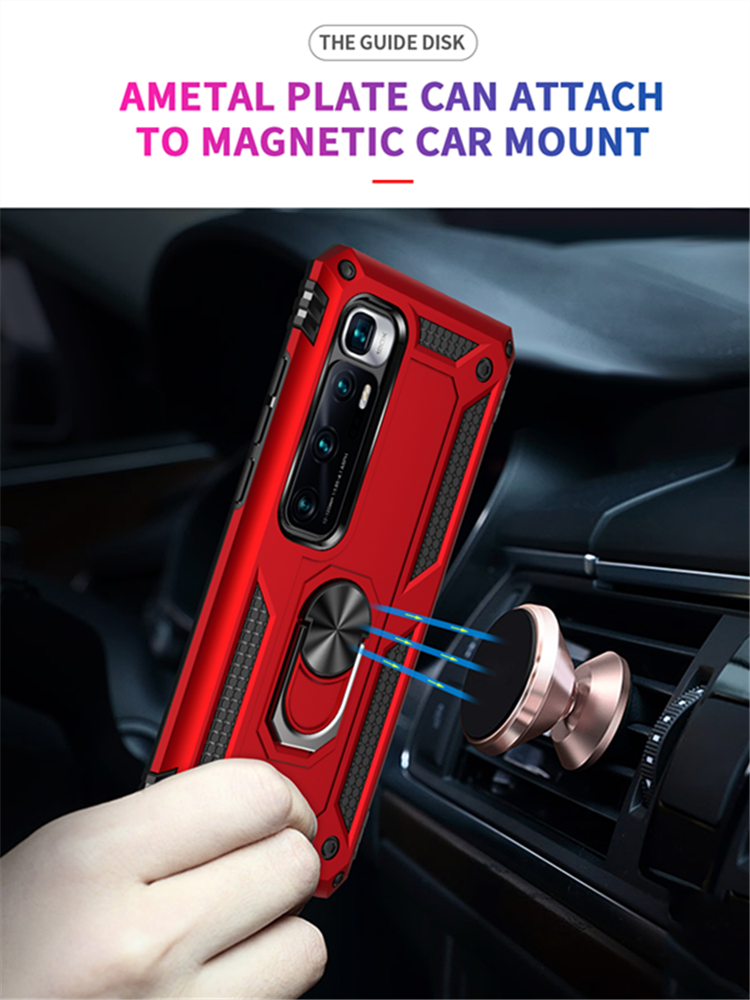 Obudowa Kickstand PC + TPU do Xiaomi Redmi 9C/9/9S/K30 Pro/Mi 10 Ultra/Poco X3 NFC z uchwytem pierścieniowym - SEO_ALT_TITLE - 4