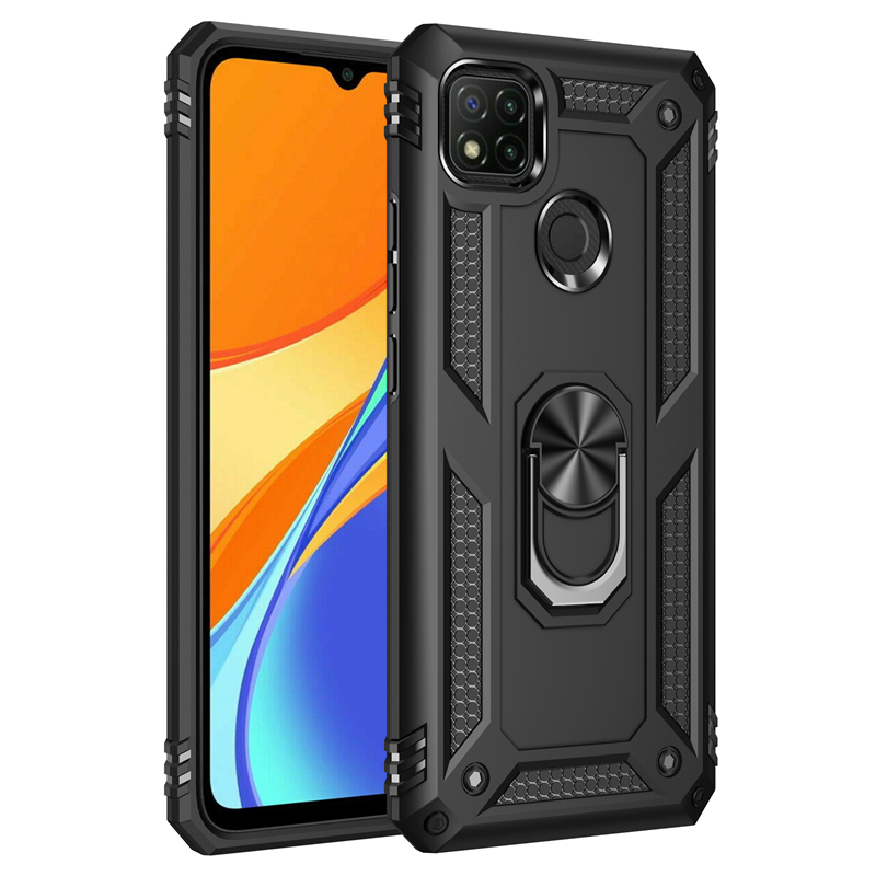 Odporna na wstrząsy obudowa do Xiaomi Mi 10 Ultra Poco X3 NFC Redmi 9C 9S K30 Pro, antypoślizgowa futerał PC + TPU, z pierścieniem na palec - SEO_ALT_TITLE - 13