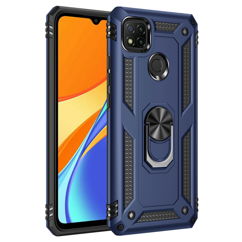 Odporna na wstrząsy obudowa do Xiaomi Mi 10 Ultra Poco X3 NFC Redmi 9C 9S K30 Pro, antypoślizgowa futerał PC + TPU, z pierścieniem na palec - SEO_ALT_TITLE - 10