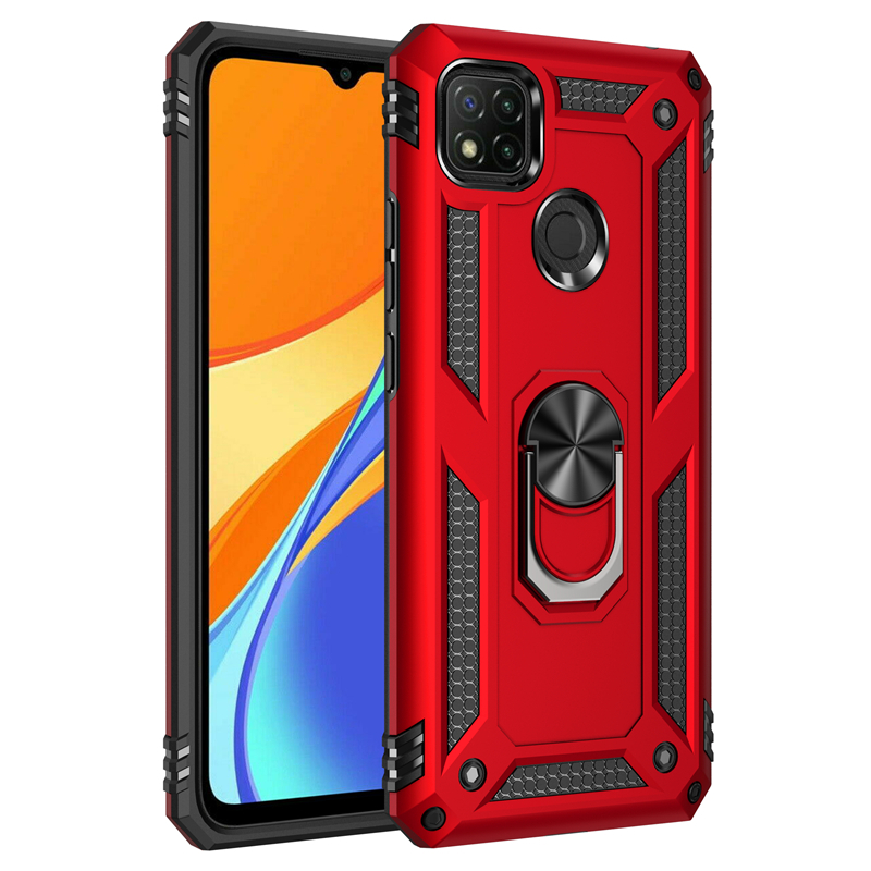 Odporna na wstrząsy obudowa do Xiaomi Mi 10 Ultra Poco X3 NFC Redmi 9C 9S K30 Pro, antypoślizgowa futerał PC + TPU, z pierścieniem na palec - SEO_ALT_TITLE - 8