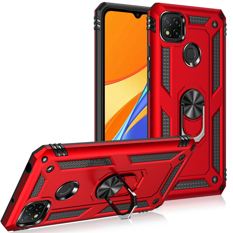 Odporna na wstrząsy obudowa do Xiaomi Mi 10 Ultra Poco X3 NFC Redmi 9C 9S K30 Pro, antypoślizgowa futerał PC + TPU, z pierścieniem na palec - SEO_ALT_TITLE - 7