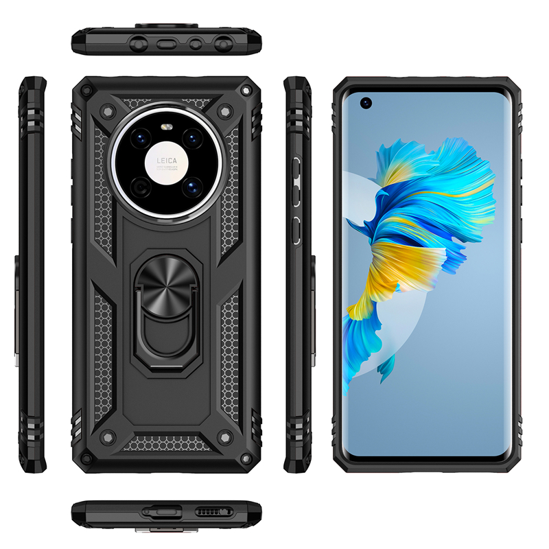 Etui na telefon Huawei P40 P30 Lite Y5P Y6P Y7P Y8P Mate 40 Pro z uchwytem PC + TPU - odporna na wstrząsy, hardcase - SEO_ALT_TITLE - 2